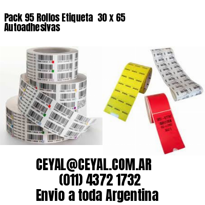 Pack 95 Rollos Etiqueta  30 x 65 Autoadhesivas