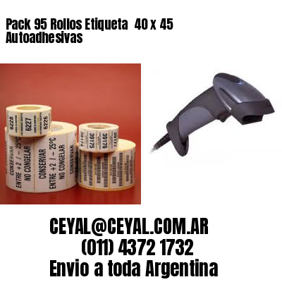Pack 95 Rollos Etiqueta  40 x 45 Autoadhesivas