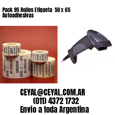 Pack 95 Rollos Etiqueta  50 x 65 Autoadhesivas