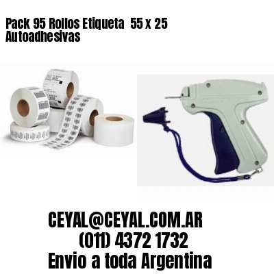 Pack 95 Rollos Etiqueta  55 x 25 Autoadhesivas