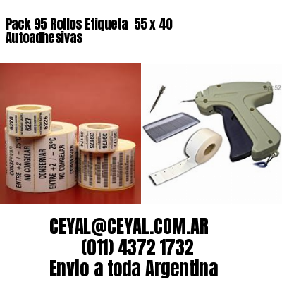 Pack 95 Rollos Etiqueta  55 x 40 Autoadhesivas