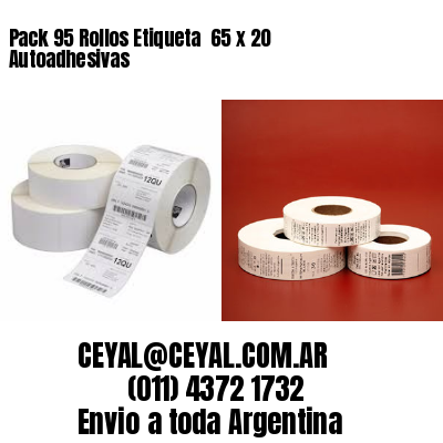 Pack 95 Rollos Etiqueta  65 x 20 Autoadhesivas