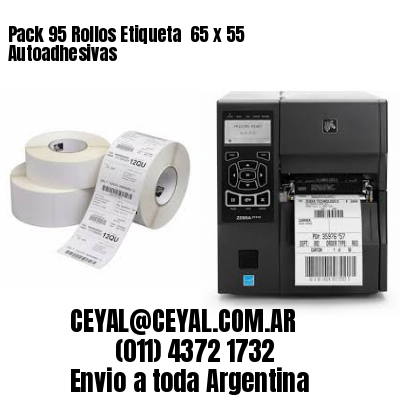 Pack 95 Rollos Etiqueta  65 x 55 Autoadhesivas