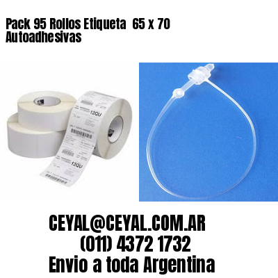 Pack 95 Rollos Etiqueta  65 x 70 Autoadhesivas