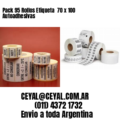 Pack 95 Rollos Etiqueta  70 x 100 Autoadhesivas