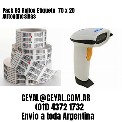 Pack 95 Rollos Etiqueta  70 x 20 Autoadhesivas