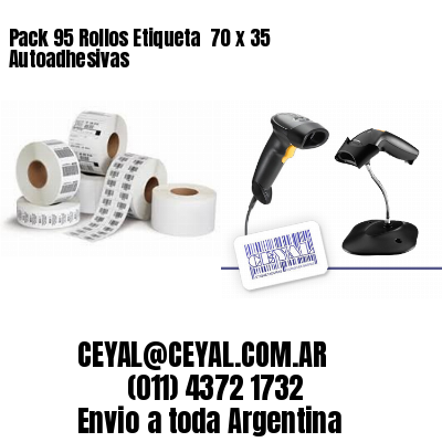 Pack 95 Rollos Etiqueta  70 x 35 Autoadhesivas