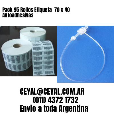 Pack 95 Rollos Etiqueta  70 x 40 Autoadhesivas