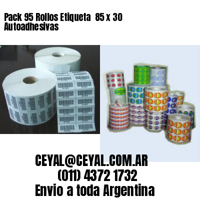 Pack 95 Rollos Etiqueta  85 x 30 Autoadhesivas