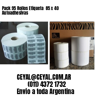 Pack 95 Rollos Etiqueta  85 x 40 Autoadhesivas