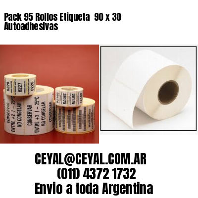 Pack 95 Rollos Etiqueta  90 x 30 Autoadhesivas