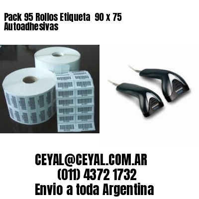 Pack 95 Rollos Etiqueta  90 x 75 Autoadhesivas