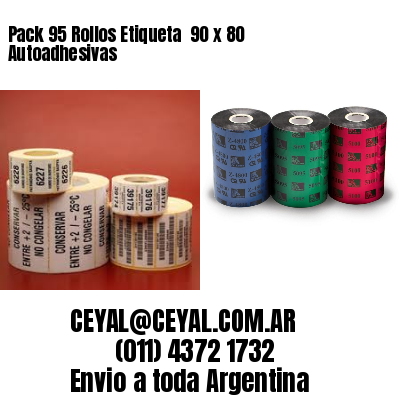 Pack 95 Rollos Etiqueta  90 x 80 Autoadhesivas