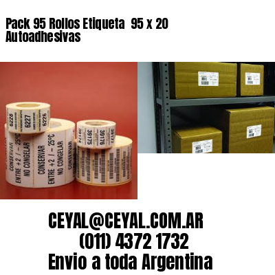 Pack 95 Rollos Etiqueta  95 x 20 Autoadhesivas
