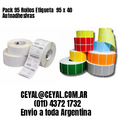 Pack 95 Rollos Etiqueta  95 x 40 Autoadhesivas