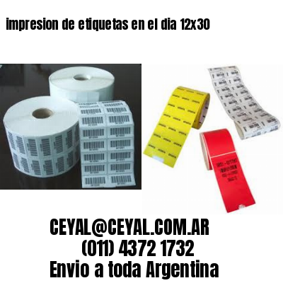 impresion de etiquetas en el dia 12×30