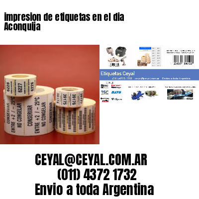 impresion de etiquetas en el dia Aconquija