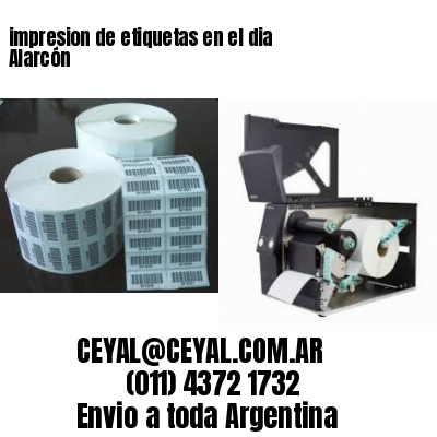 impresion de etiquetas en el dia Alarcón