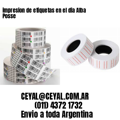 impresion de etiquetas en el dia Alba Posse