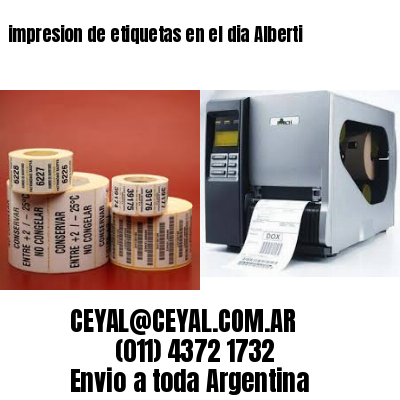 impresion de etiquetas en el dia Alberti