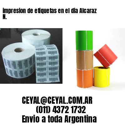 impresion de etiquetas en el dia Alcaraz N.