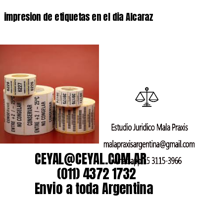 impresion de etiquetas en el dia Alcaraz