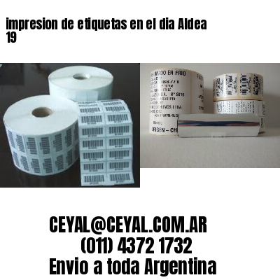 impresion de etiquetas en el dia Aldea 19