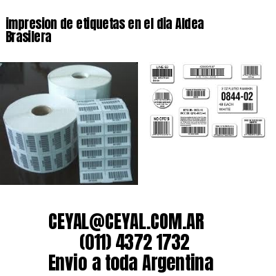 impresion de etiquetas en el dia Aldea Brasilera