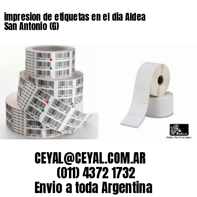 impresion de etiquetas en el dia Aldea San Antonio (G)
