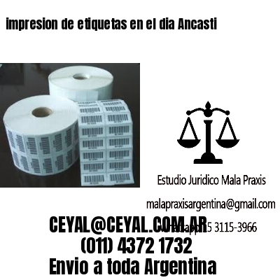 impresion de etiquetas en el dia Ancasti