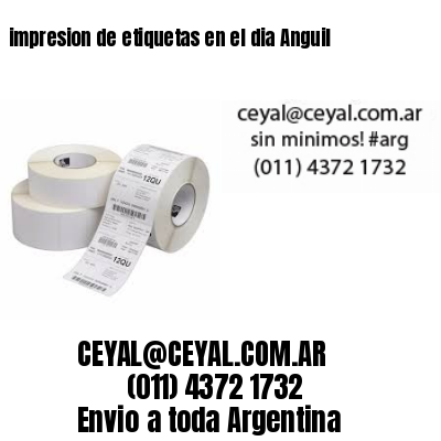 impresion de etiquetas en el dia Anguil