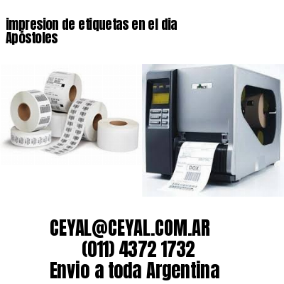 impresion de etiquetas en el dia Apóstoles