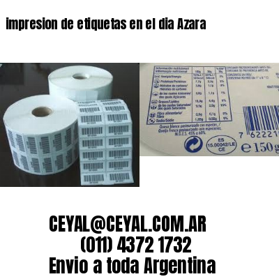 impresion de etiquetas en el dia Azara