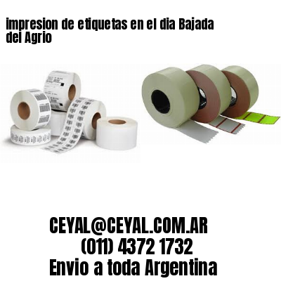 impresion de etiquetas en el dia Bajada del Agrio