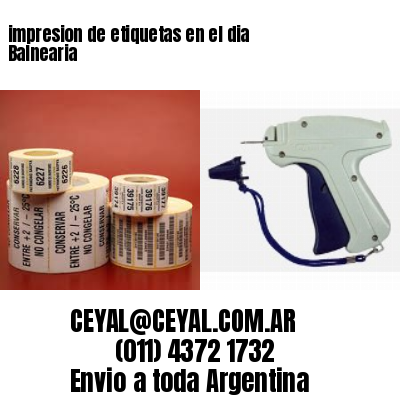 impresion de etiquetas en el dia Balnearia