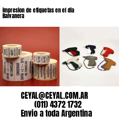 impresion de etiquetas en el dia Balvanera