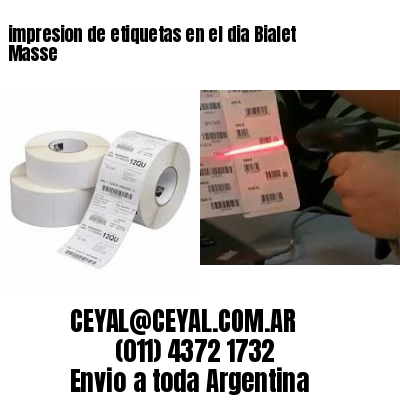 impresion de etiquetas en el dia Bialet Masse