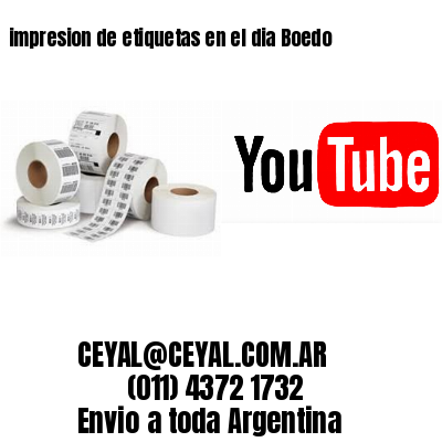 impresion de etiquetas en el dia Boedo
