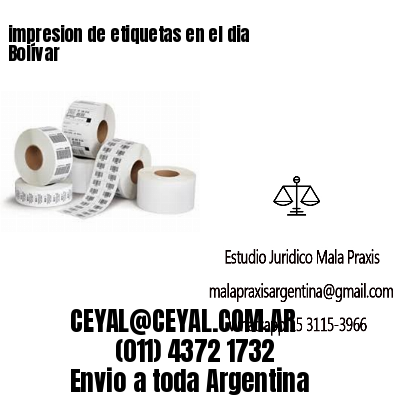 impresion de etiquetas en el dia Bolívar