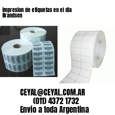 impresion de etiquetas en el dia Brandsen