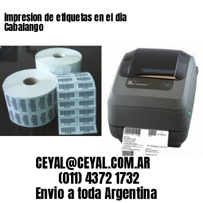 impresion de etiquetas en el dia Cabalango