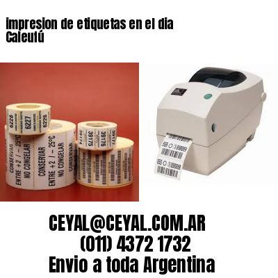 impresion de etiquetas en el dia Caleufú