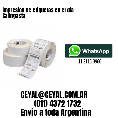 impresion de etiquetas en el dia Calingasta