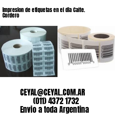 impresion de etiquetas en el dia Calte. Cordero
