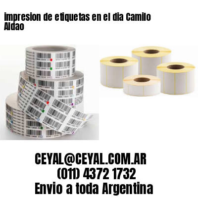 impresion de etiquetas en el dia Camilo Aldao