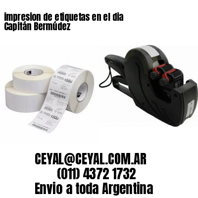 impresion de etiquetas en el dia Capitán Bermúdez