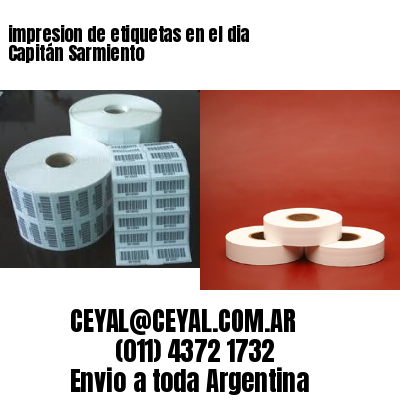 impresion de etiquetas en el dia Capitán Sarmiento
