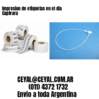impresion de etiquetas en el dia Capivara