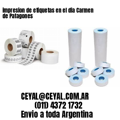 impresion de etiquetas en el dia Carmen de Patagones