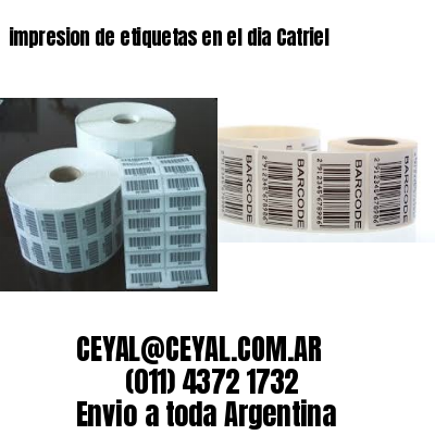 impresion de etiquetas en el dia Catriel